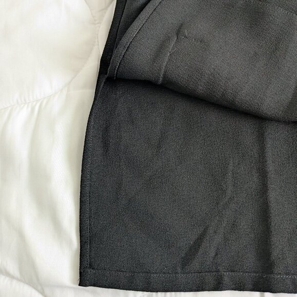 Linea by Louis Dell"Olio Top 1X Black Tunic Gauze Sleeveless Side-Slits Pockets - Picture 9 of 13